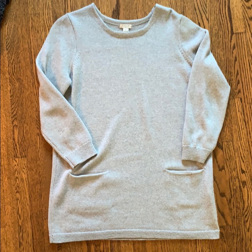 Gray Wool J Crew Factory Sweater w Pockets - M